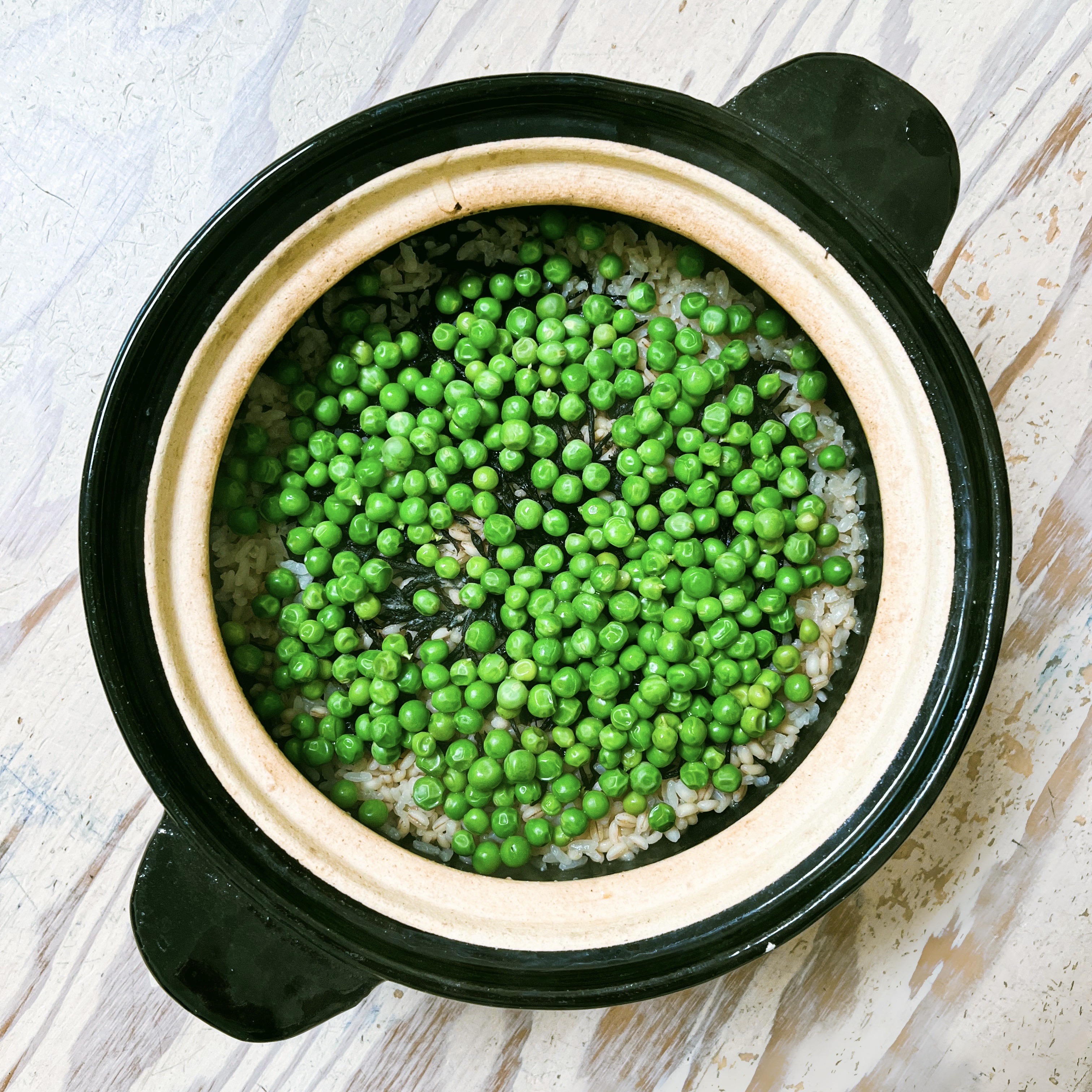 English Peas & Hijiki Mochi Mugi Rice – Happy Donabe Life