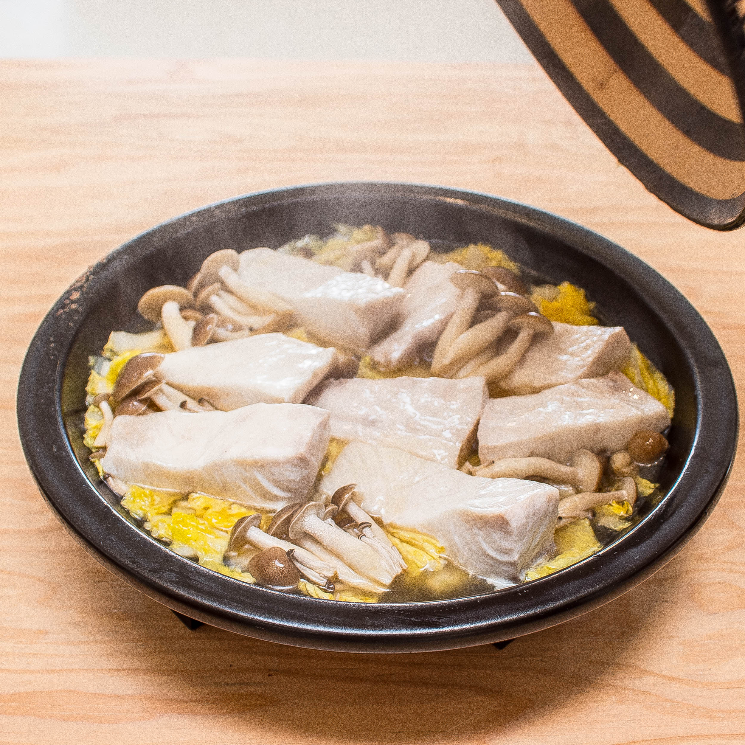 Dashi-Rich Steam-Fry Hiramasa and Napa Cabbage – Happy Donabe Life